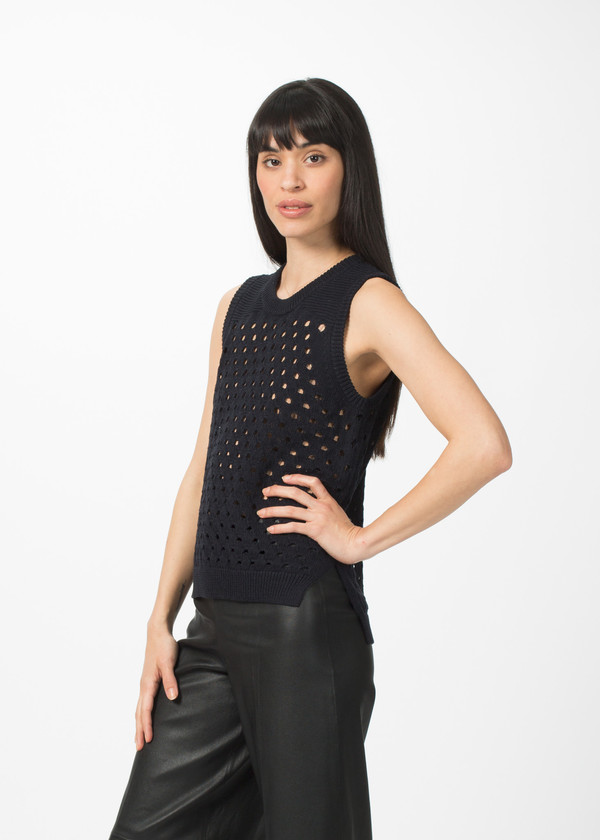 Sayaka Davis Sleeveless Eyelet Knit Sayaka Davis Sleeveless Eyelet Knit