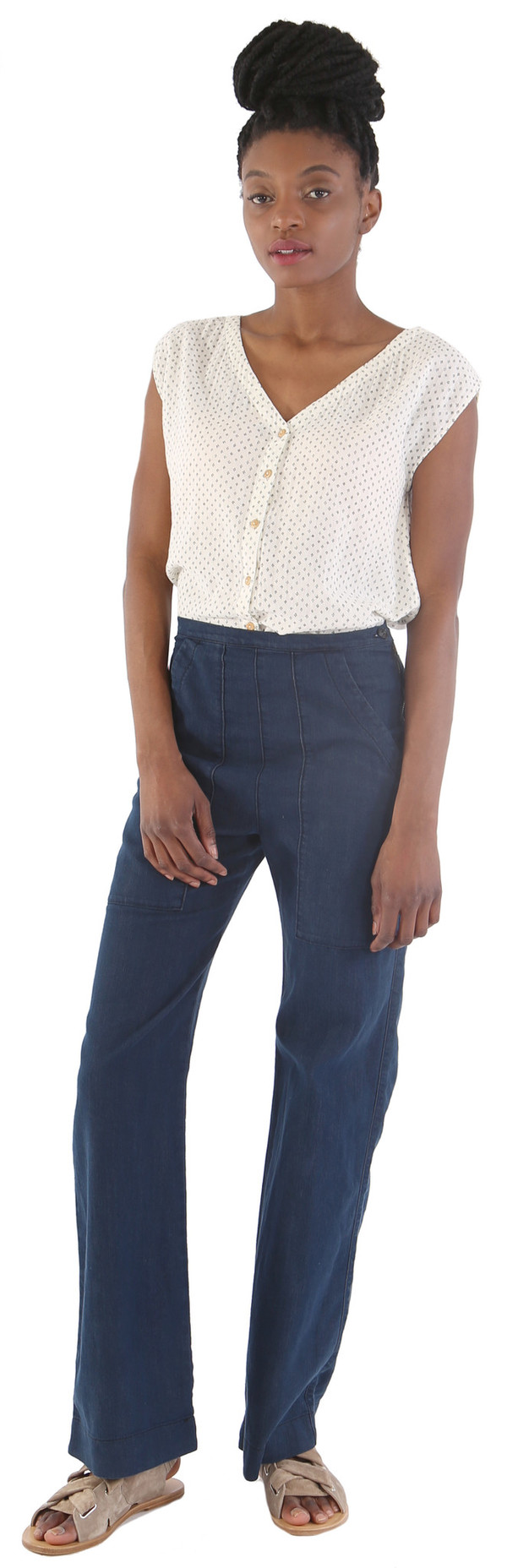 Des Petits Hauts Kanel Reversible Blouse - Ecru Des Petits Hauts Kanel Reversible Blouse - Ecru