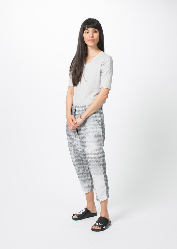 Rundholz BL Cropped Text Pants Rundholz BL Cropped Text Pants