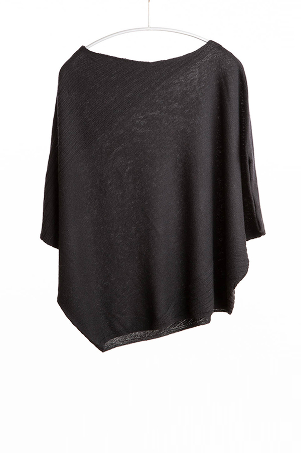 Paychi Guh Cashmere Asymmetrical Popover Black Paychi Guh Cashmere Asymmetrical Popover Black