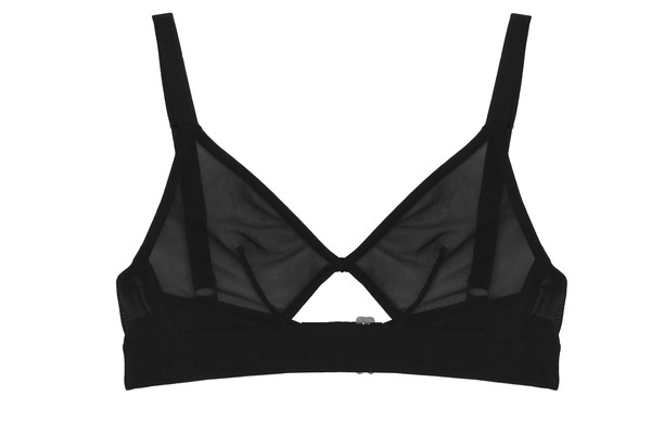 The Nude Label Cut Out Bra- Sheer Black The Nude Label Cut Out Bra- Sheer Black
