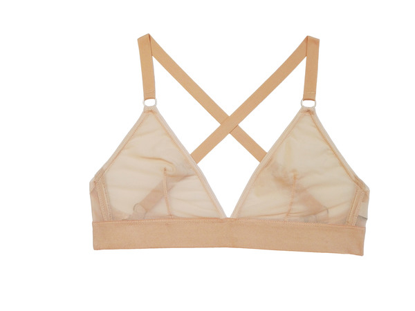 The Nude Label Triangle Crossback Bra- Sheer Nude The Nude Label Triangle Crossback Bra- Sheer Nude