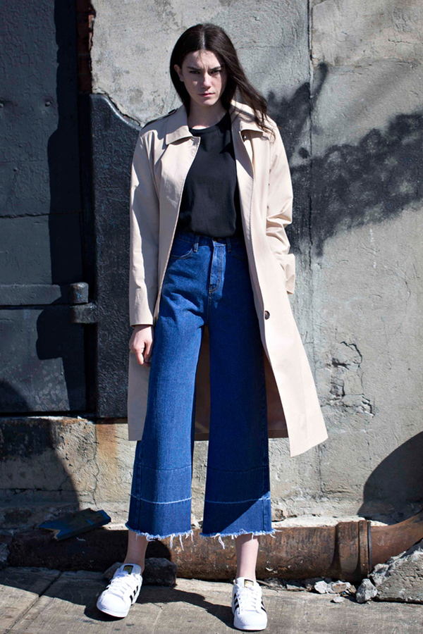 Lookast High Waist Wide Denim Pants- Dark Blue Lookast High Waist Wide Denim Pants- Dark Blue