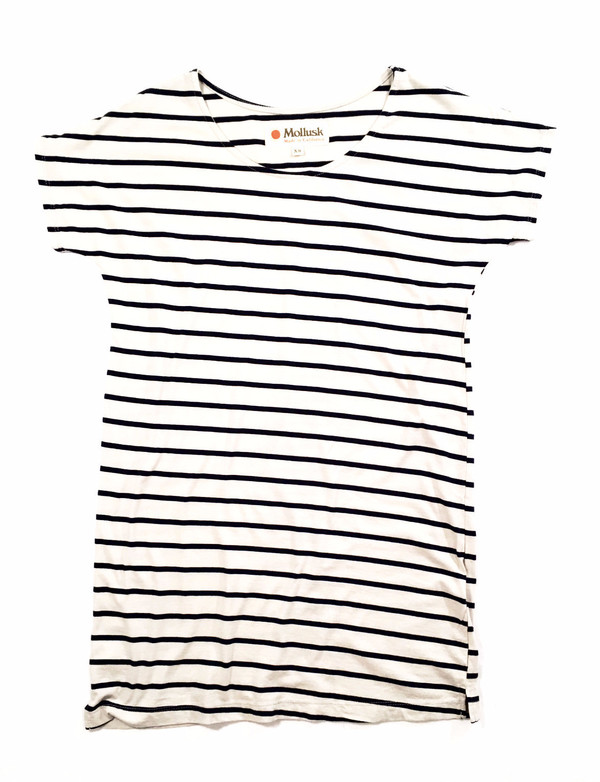 Mollusk Stripe Mini Dress Fog/Navy Mollusk Stripe Mini Dress Fog/Navy