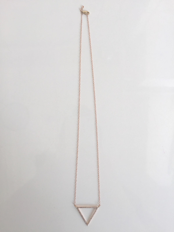 Tichel Jewels Upside Down Traingle Diamond Necklace Tichel Jewels Upside Down Traingle Diamond Necklace