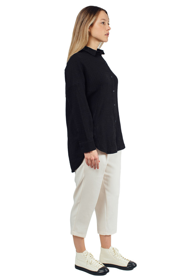 Priory Accona Shirt Black Mini Pane Priory Accona Shirt Black Mini Pane