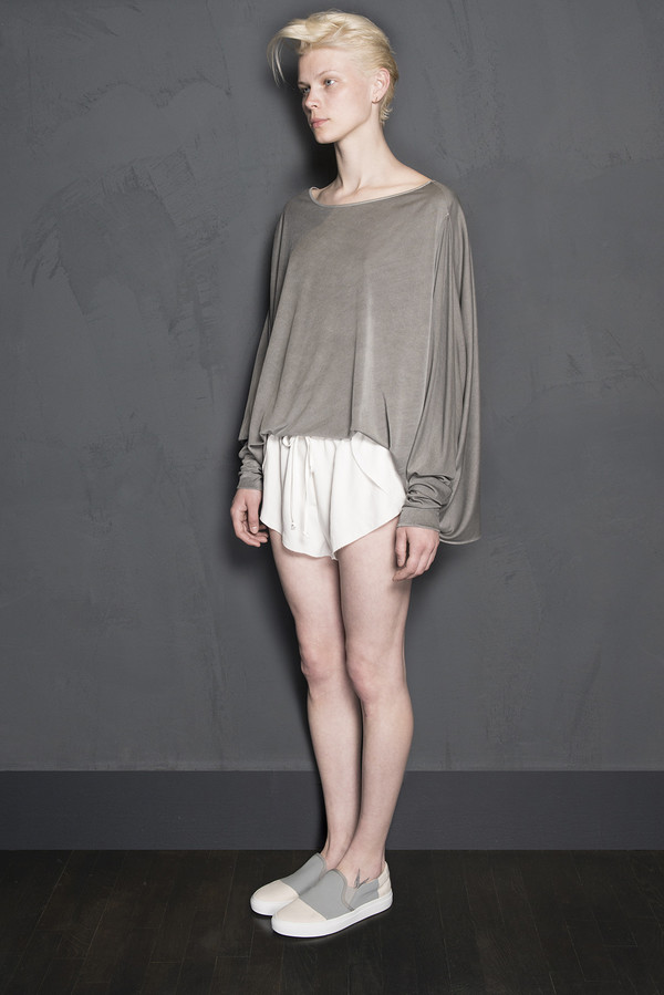Long Sleeve Silk Jersey Asymmetric Tunic Long Sleeve Silk Jersey Asymmetric Tunic