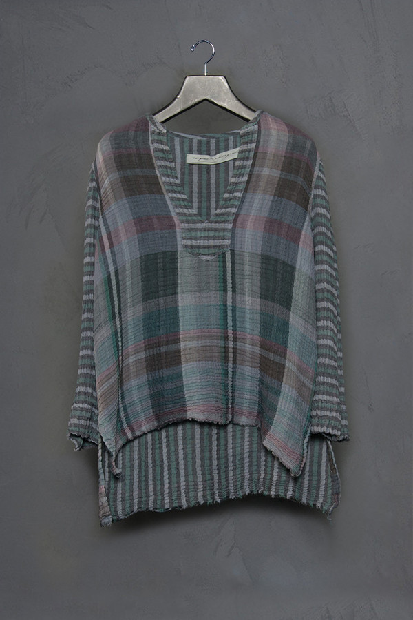 Raquel Allegra Crinkled V Neck Tunic Raquel Allegra Crinkled V Neck Tunic