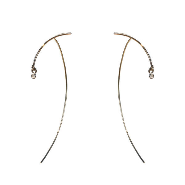 TARA 4779 Yellow Gold Arc Stabile Earring TARA 4779 Yellow Gold Arc Stabile Earring