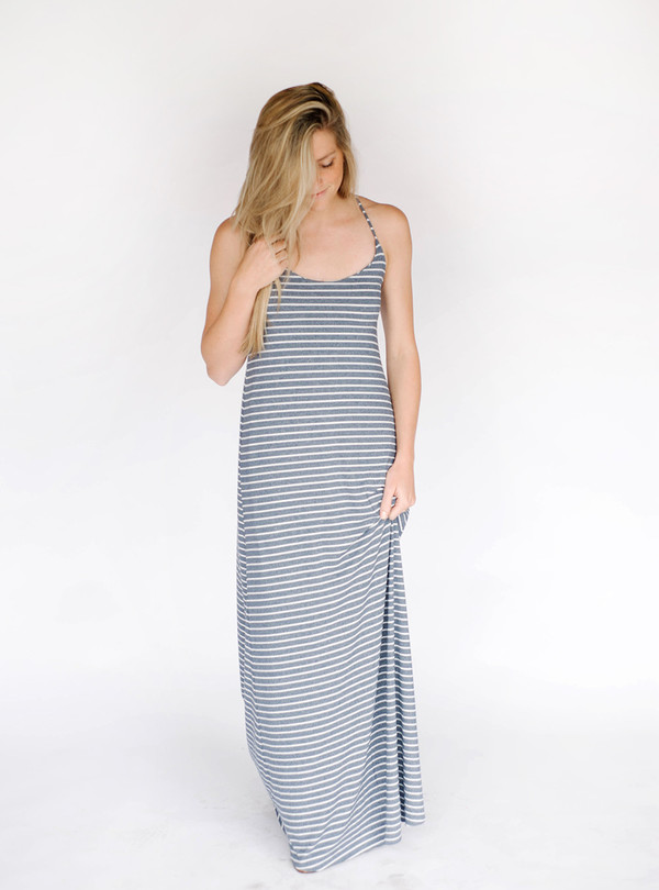 Bella Luxx Quito Stripe Low Back Maxi Bella Luxx Quito Stripe Low Back Maxi