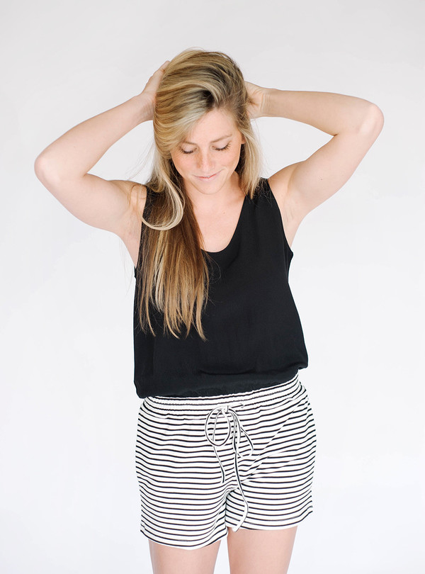 Sunday Supply Co. Striped Demi Romper Sunday Supply Co. Striped Demi Romper