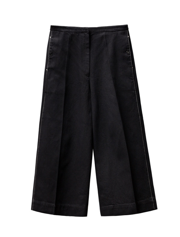 Lemaire Large Pants Cropped Black Lemaire Large Pants Cropped Black