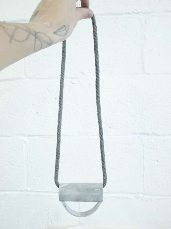YYY marble half circle tube necklace YYY marble half circle tube necklace