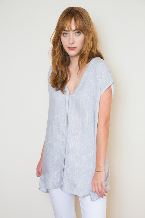 ali golden printed button down ali golden printed button down