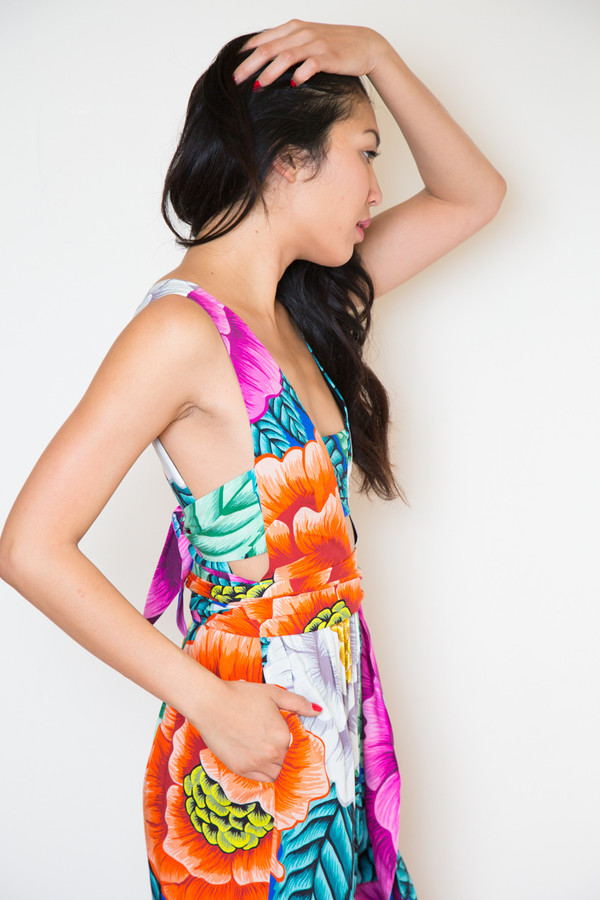 Mara Hoffman Rayon Cut Out Front Jumpsuit Mara Hoffman Rayon Cut Out Front Jumpsuit