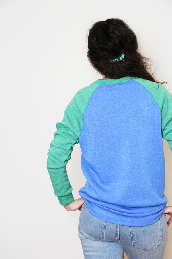 rachel antonoff crest 2-tone sweatshirt rachel antonoff crest 2-tone sweatshirt
