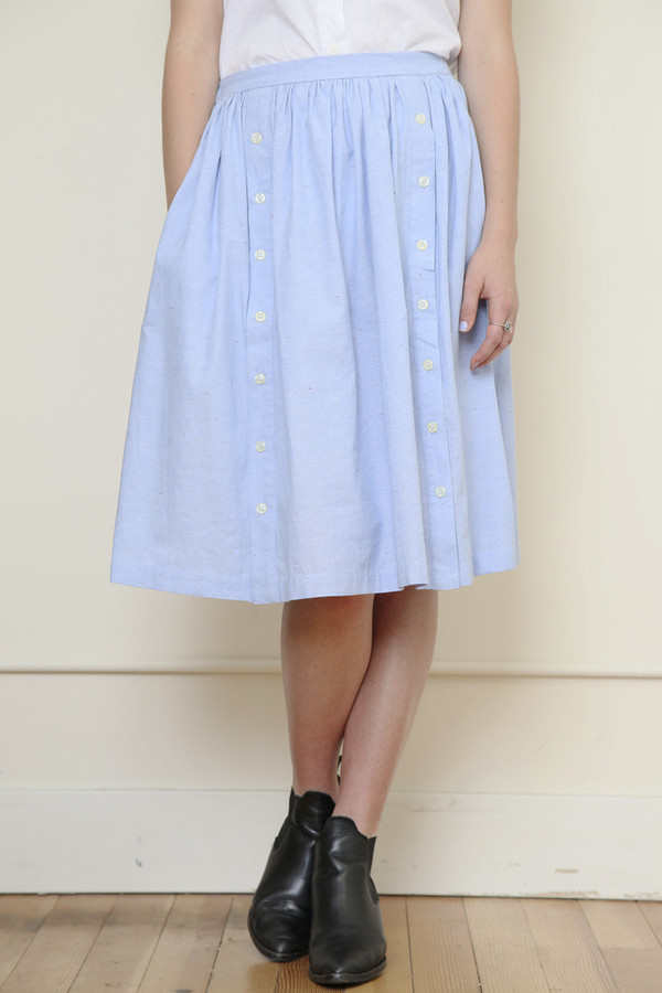 renamed speckled button-down skirt renamed speckled button-down skirt