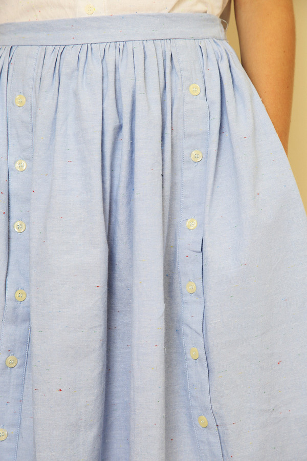 renamed speckled button-down skirt renamed speckled button-down skirt