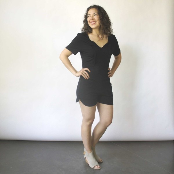 Lizz Basinger Bent Dart Romper Lizz Basinger Bent Dart Romper