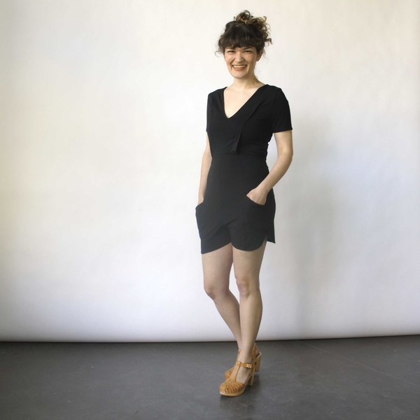 Lizz Basinger Bent Dart Romper Lizz Basinger Bent Dart Romper