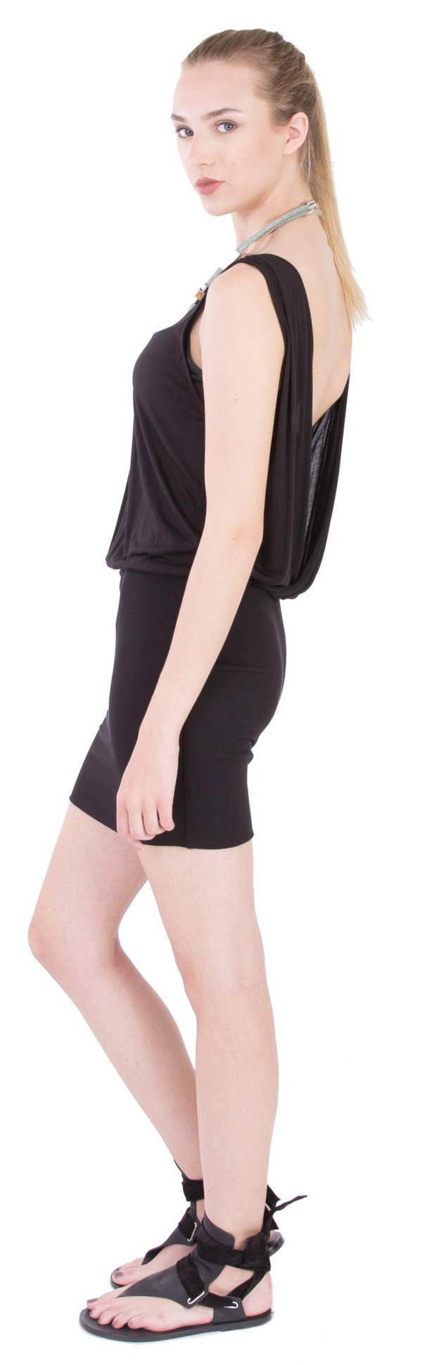 Lanston Drape Back Mini Dress Lanston Drape Back Mini Dress