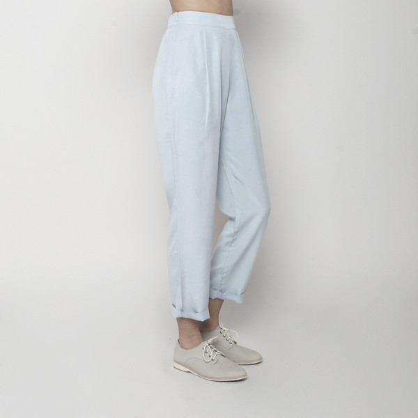 7115 by Szeki Relaxed Tapering Trouser- Sky Blue SS16 7115 by Szeki Relaxed Tapering Trouser- Sky Blue SS16