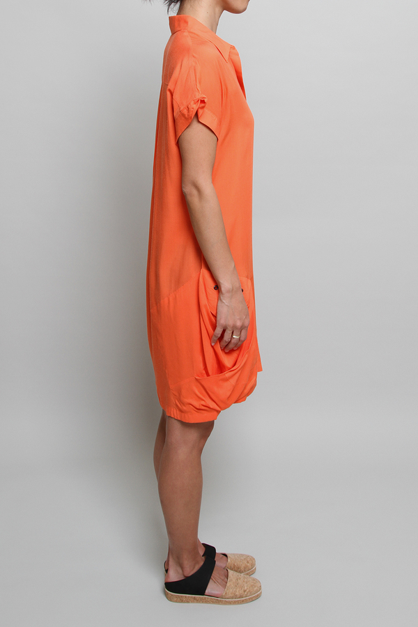 Chalayan Bag Pocket Dress in Sunset Orange Chalayan Bag Pocket Dress in Sunset Orange