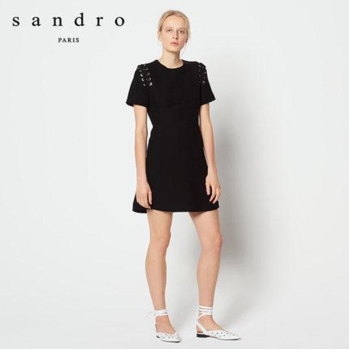 sandro black dress