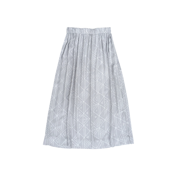 Ali Golden RAYON MIDI SKIRT - GREY PRINT Ali Golden RAYON MIDI SKIRT - GREY PRINT
