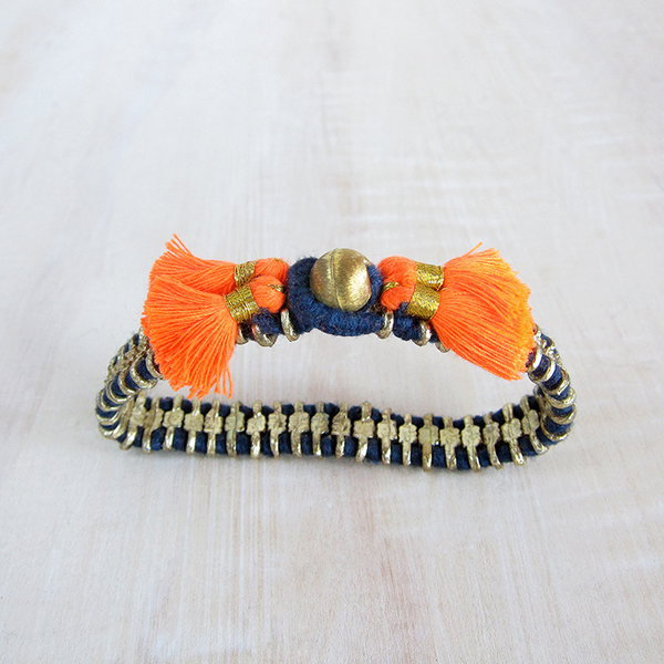 Bluma Project Cala bracelet - indigo/orange Bluma Project Cala bracelet - indigo/orange
