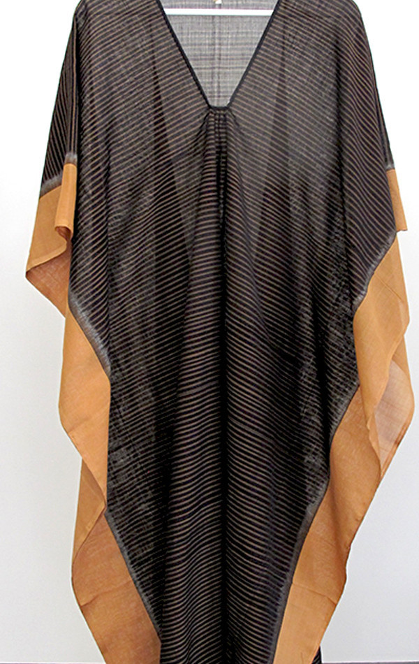 Two New York caramel stripe ikat caftan Two New York caramel stripe ikat caftan