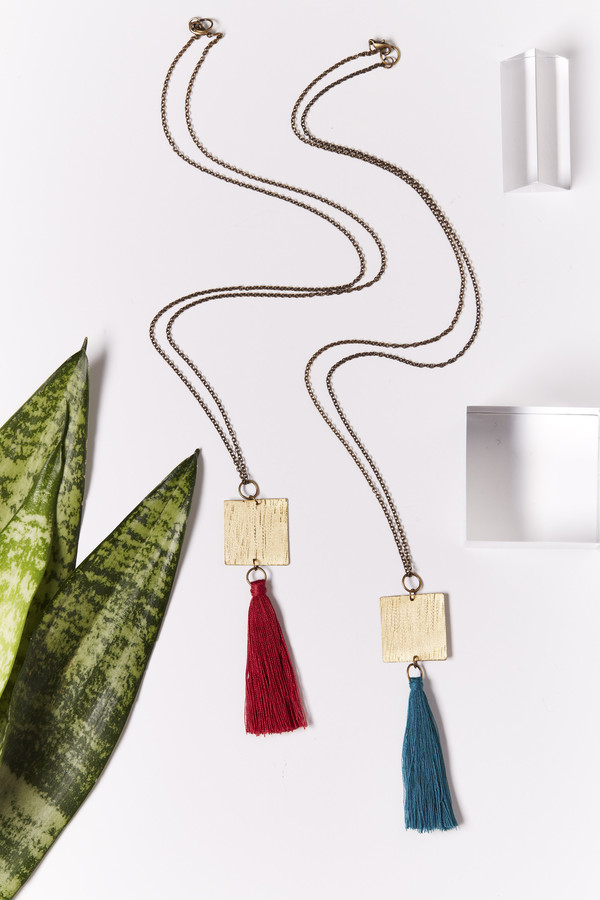 Geography 541 Enku Tassel Pendant-Turquoise Geography 541 Enku Tassel Pendant-Turquoise