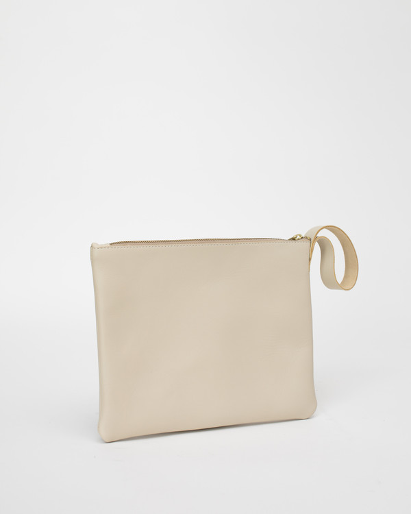 ESBY CLUTCH - BONE CALFSKIN ESBY CLUTCH - BONE CALFSKIN