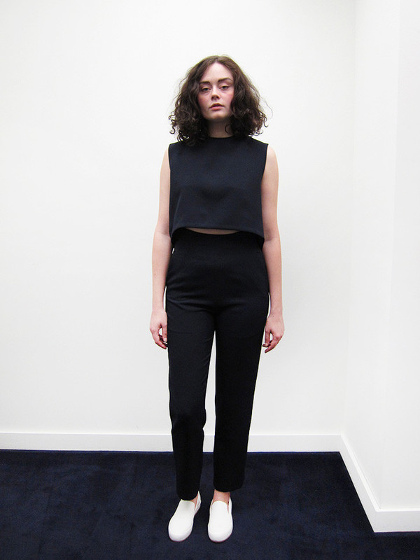 KAAREM Sam High-Waisted Pocket Pant, Black/Blue KAAREM Sam High-Waisted Pocket Pant, Black/Blue