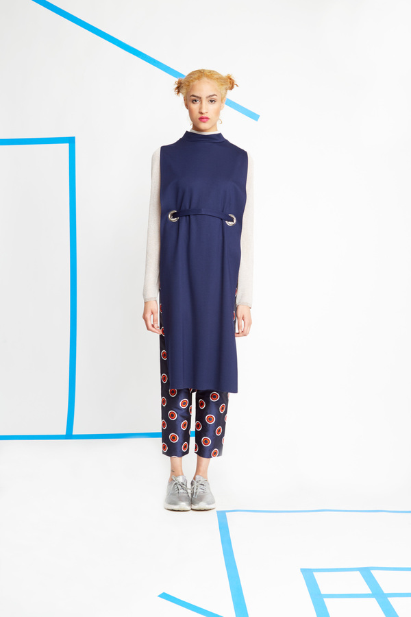 Wolcott-Takemoto Navy Jumon Dicky Dress Wolcott-Takemoto Navy Jumon Dicky Dress