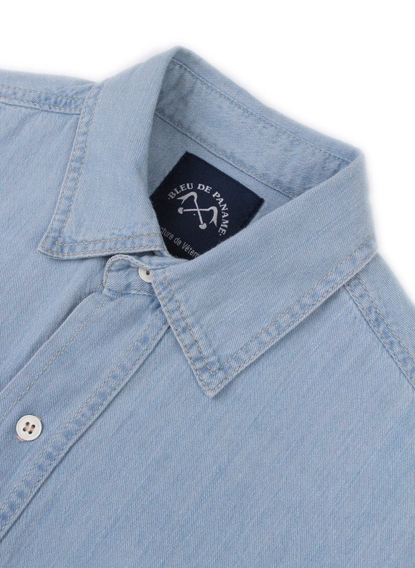 Men's Bleu De Paname Chemise 2 Poches Bleached Men's Bleu De Paname Chemise 2 Poches Bleached