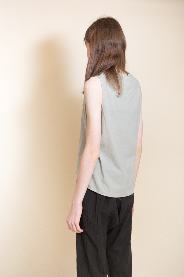 Uzi NYC Woven Cotton Tank / Stone Uzi NYC Woven Cotton Tank / Stone