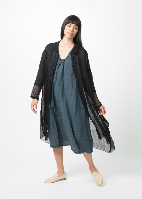 Rundholz Sheer Linen Blend Dress Rundholz Sheer Linen Blend Dress