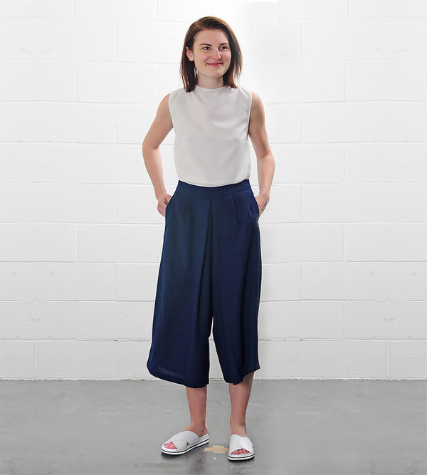 a c h r o Pleated Wide Leg Culottes a c h r o Pleated Wide Leg Culottes