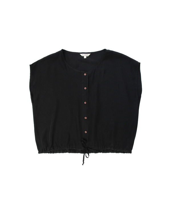 Ali Golden Black Drawstring Hem Shirt Ali Golden Black Drawstring Hem Shirt