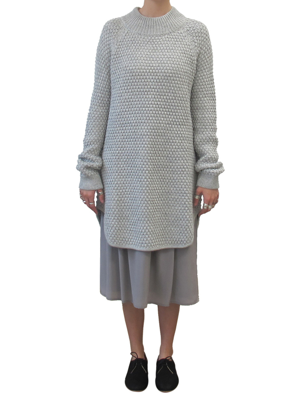 ALI GOLDEN RICE-STITCH SWEATER DRESS ALI GOLDEN RICE-STITCH SWEATER DRESS