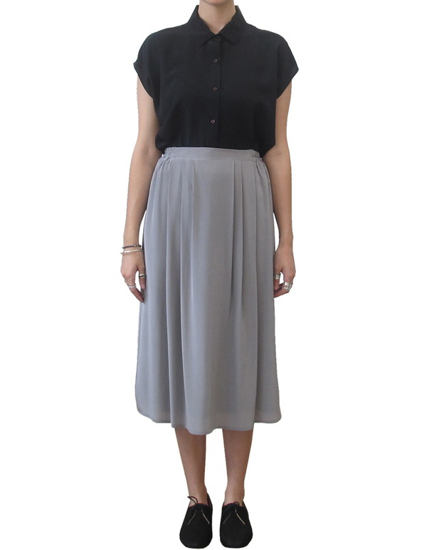ALI GOLDEN GREY MIDI SKIRT ALI GOLDEN GREY MIDI SKIRT