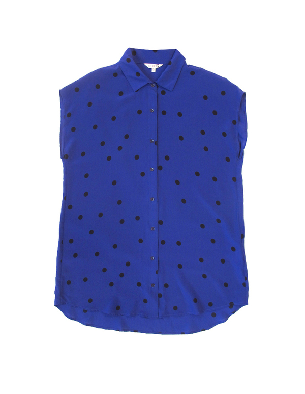 ALI GOLDEN BLACK-DOT COLLARED TUNIC ALI GOLDEN BLACK-DOT COLLARED TUNIC