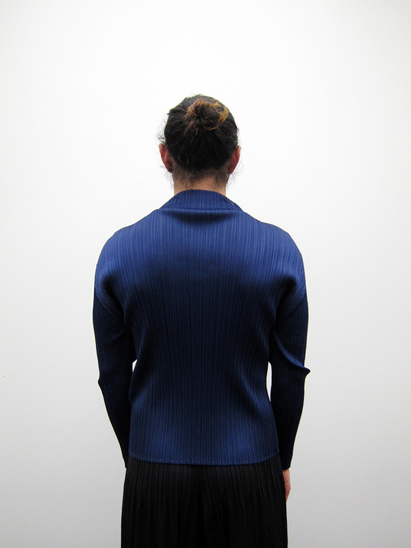 Issey Miyake Mock Neck Top, Navy Issey Miyake Mock Neck Top, Navy