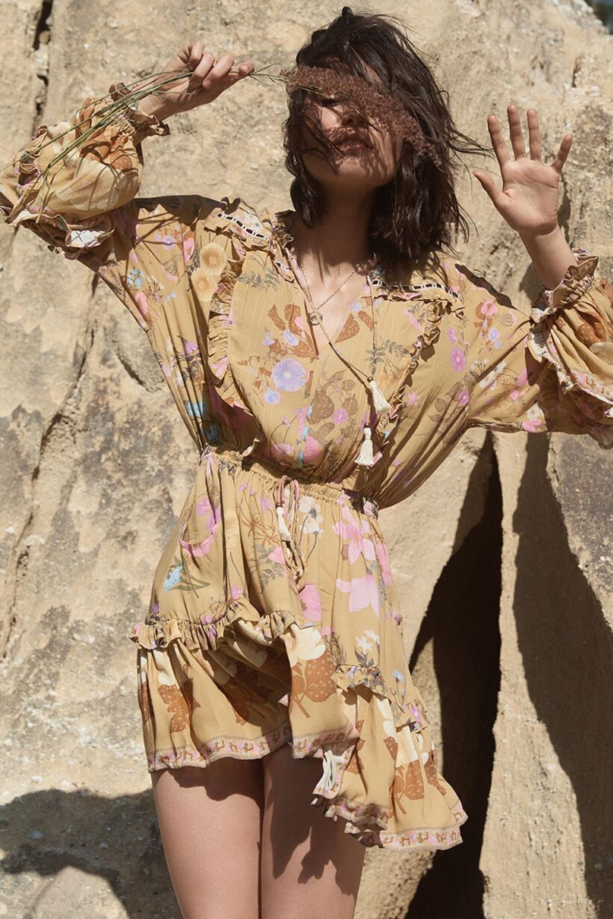 wild bloom long sleeve playdress