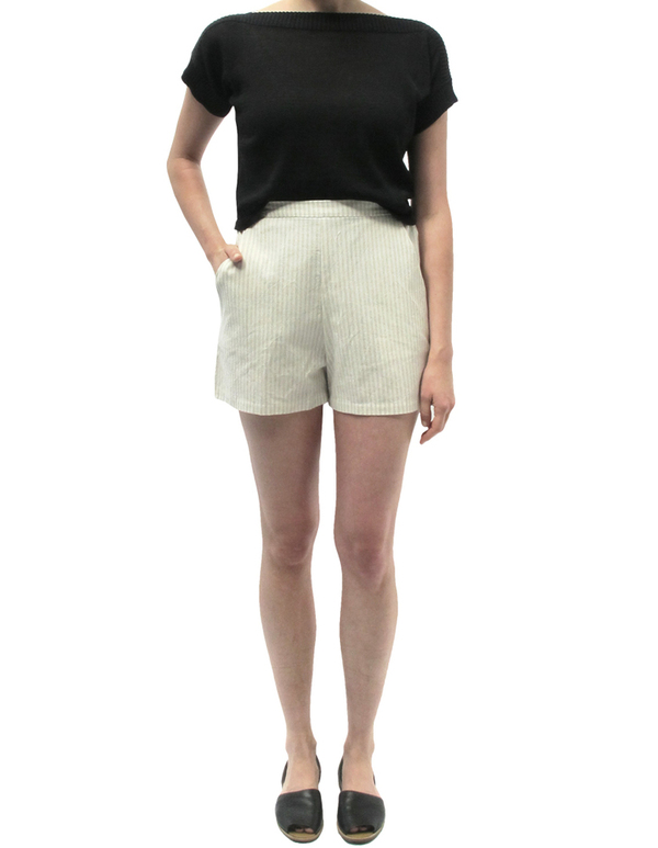 Ali Golden Cream Stripe Shorts Ali Golden Cream Stripe Shorts
