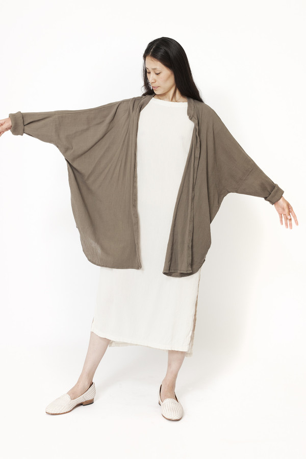 Black Crane Square Shirt (Grey) Black Crane Square Shirt (Grey)