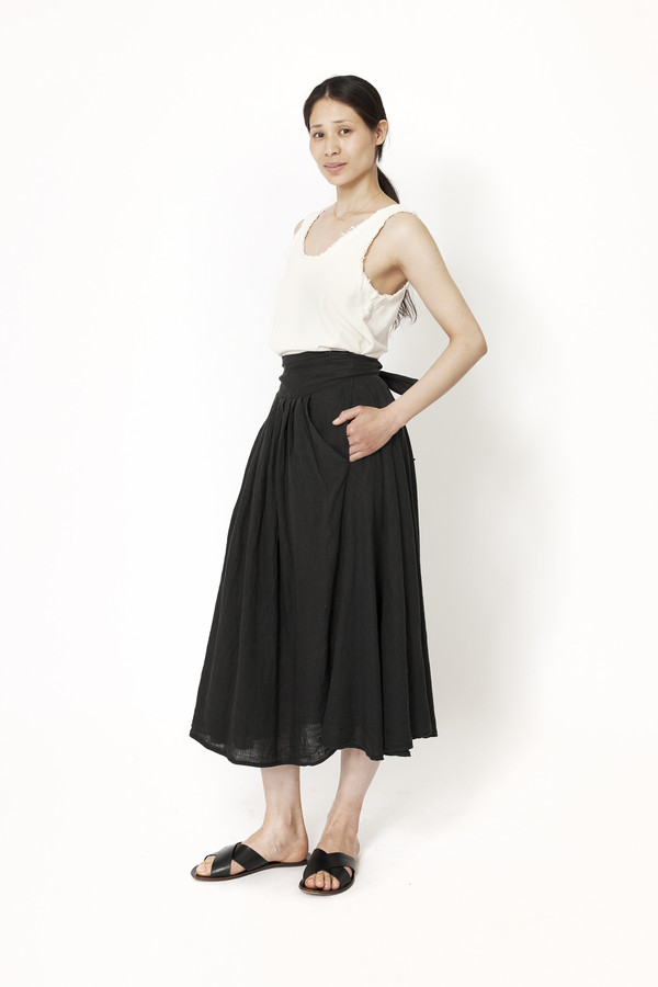 Black Crane Wrap Skirt Black Crane Wrap Skirt