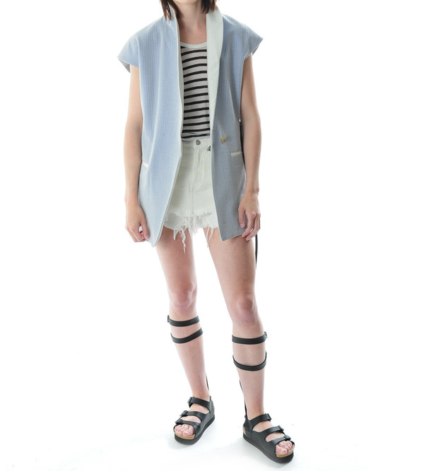 3.1 Phillip Lim Cadet Blue Asymmetric Vest 3.1 Phillip Lim Cadet Blue Asymmetric Vest