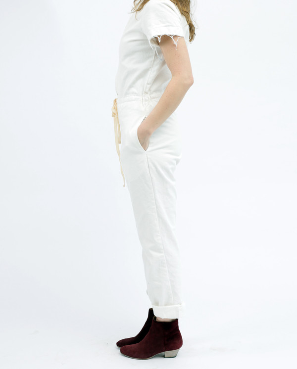 Nahanni Arntzen Menlo jumpsuit, white denim Nahanni Arntzen Menlo jumpsuit, white denim